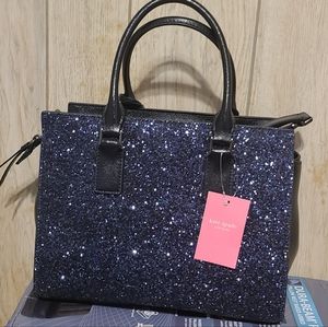 Brand new with tags Kate Spade Blue Glitter purse